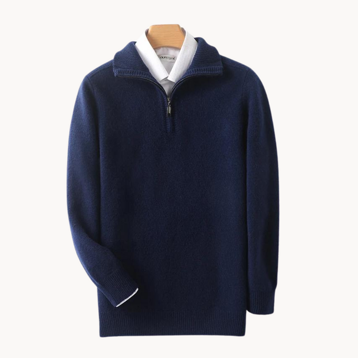 Caden Wool Quarter Zip Sweater