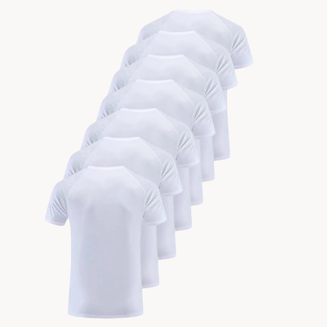 7-Pack White Performance Crew Neck Tee