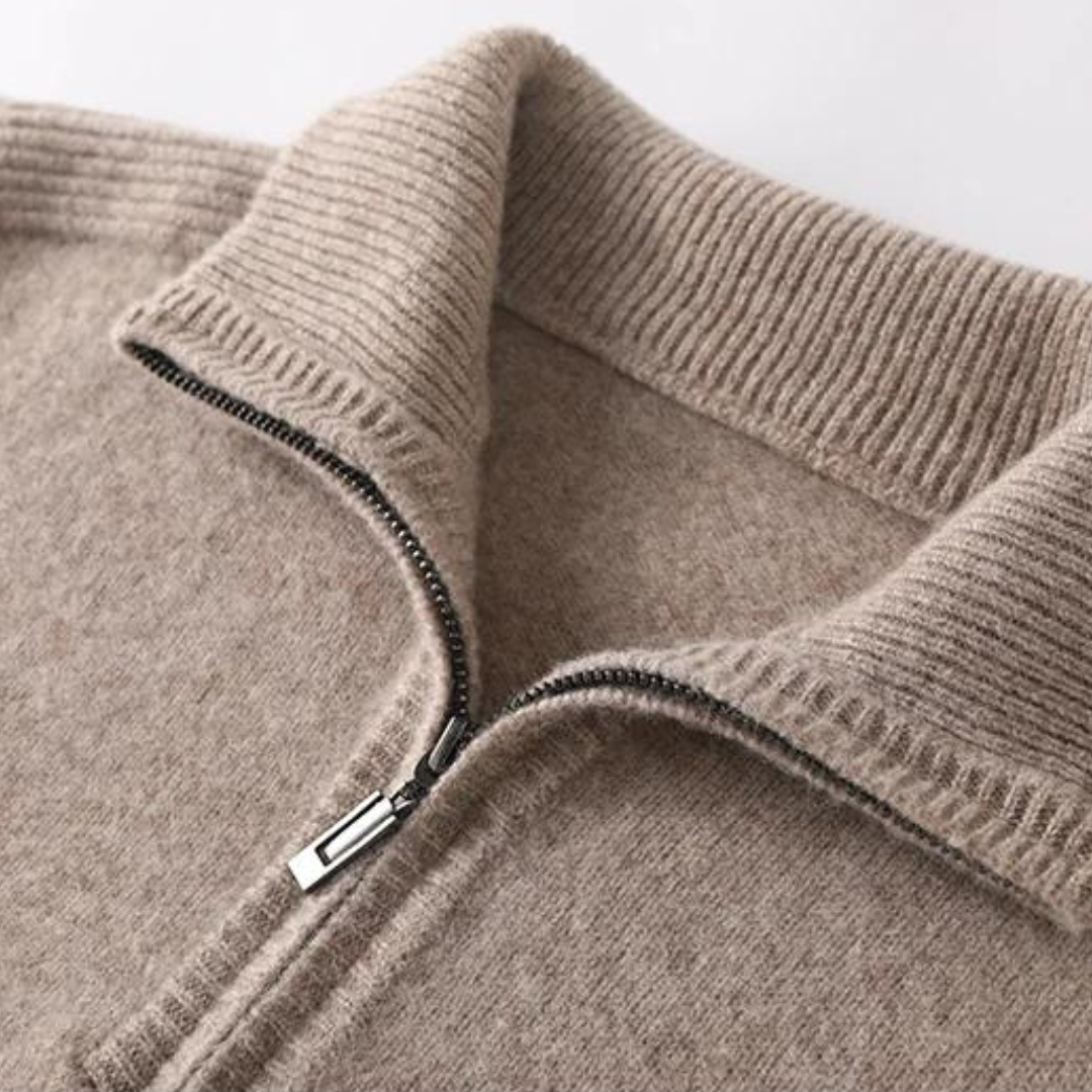 Caden Wool Quarter Zip Sweater