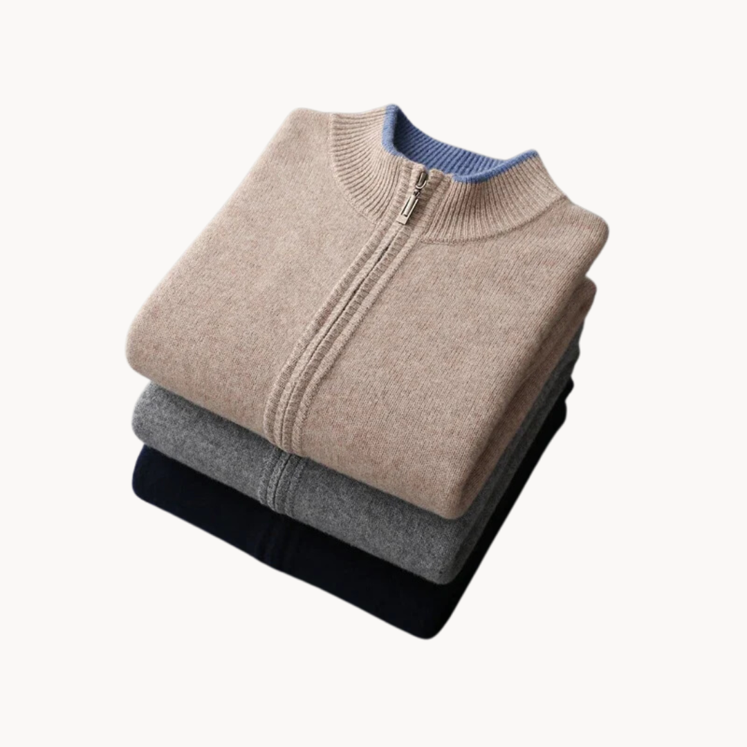 Ashford Merino Wool Zip Sweater