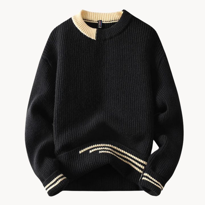 Contrast knit Pullover