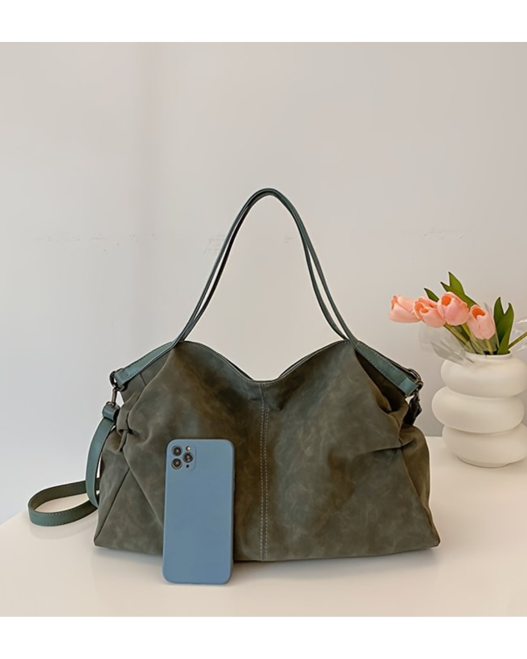 Maeve Suede Shoulder Bag