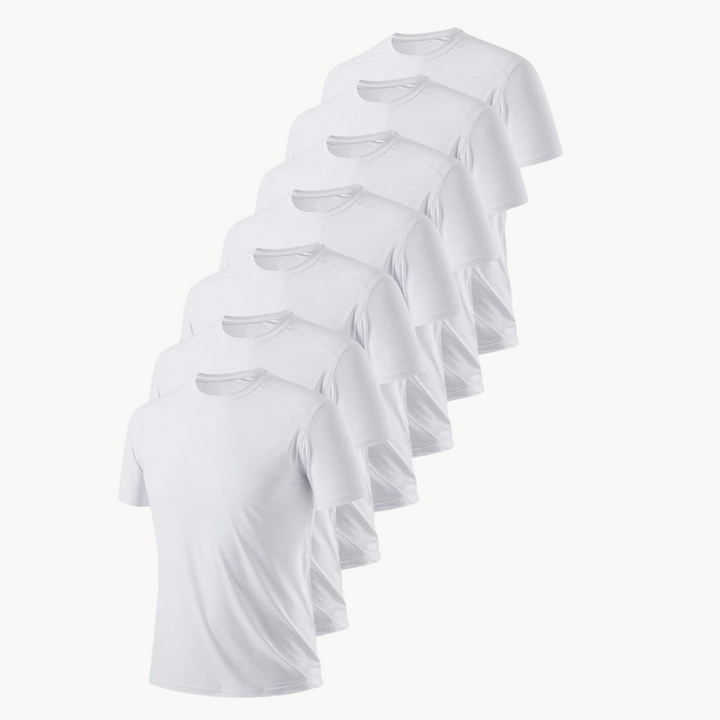 7-Pack White Performance Crew Neck Tee