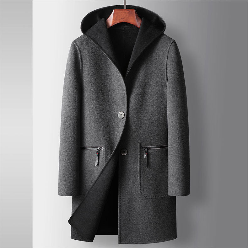 Larson Reversible Wool Overcoat