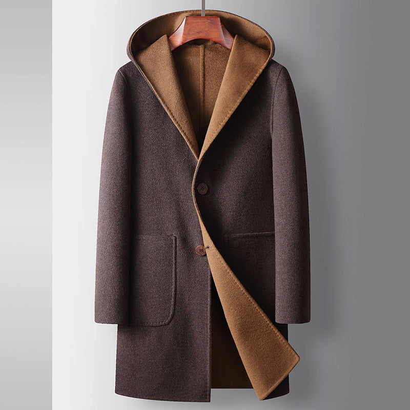 Larson Reversible Wool Overcoat