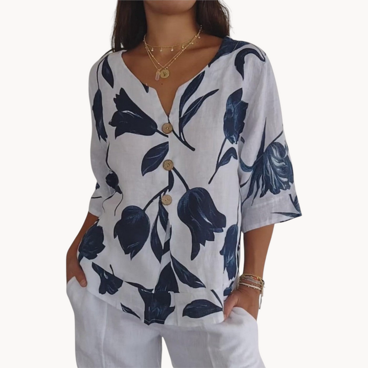 Mexi Floral Button Blouse