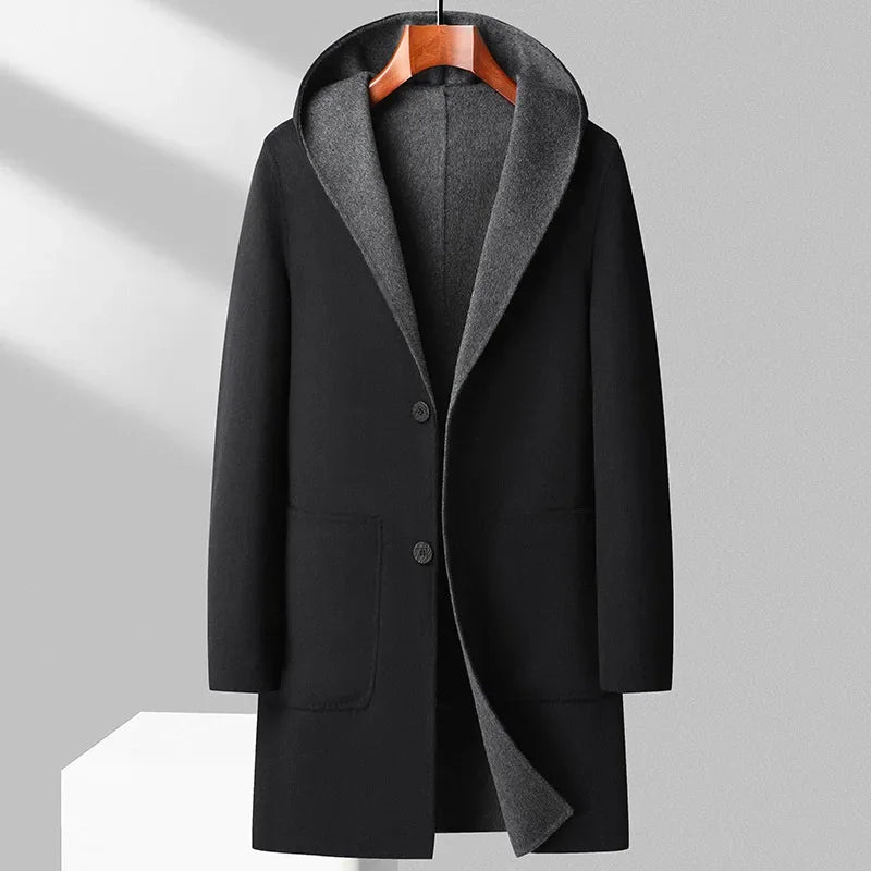 Larson Reversible Wool Overcoat