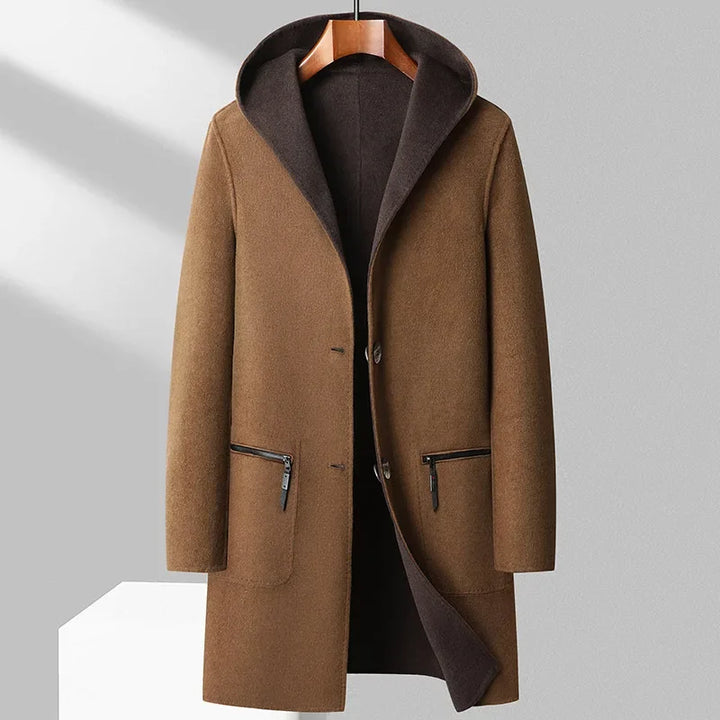 Larson Reversible Wool Overcoat