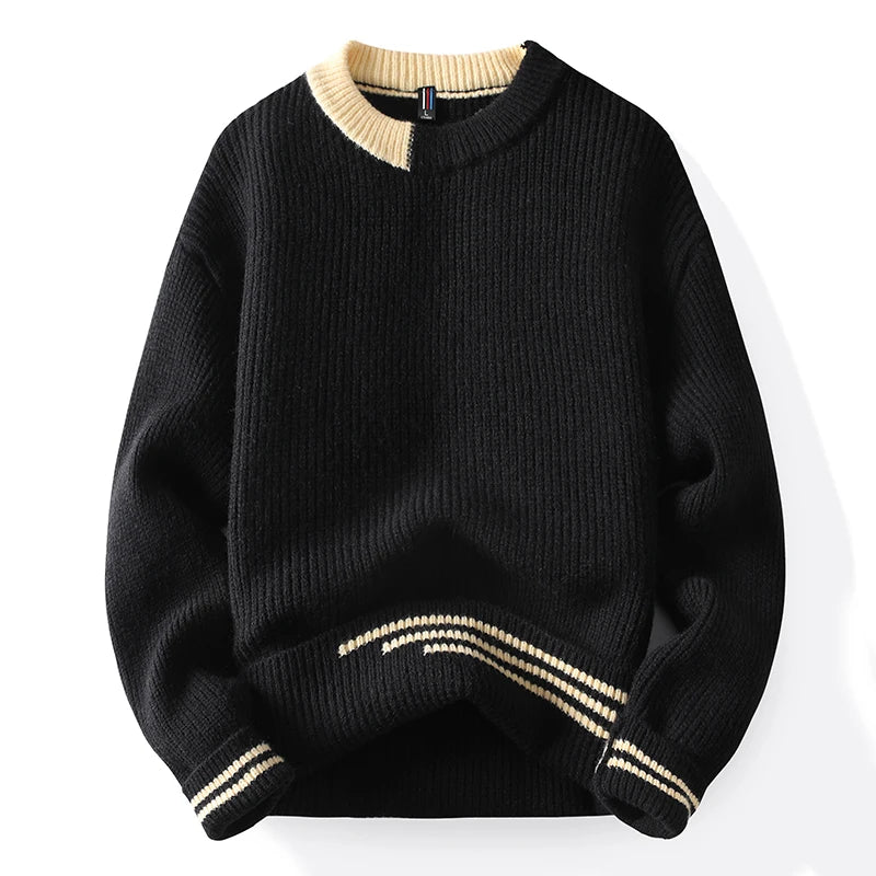 Contrast knit Pullover