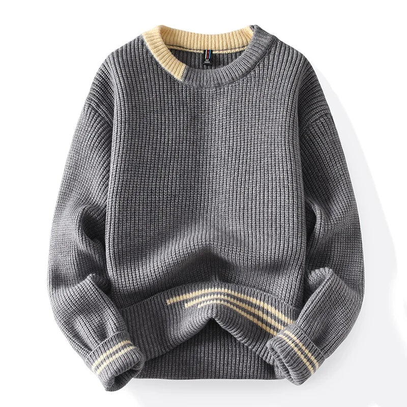 Contrast knit Pullover