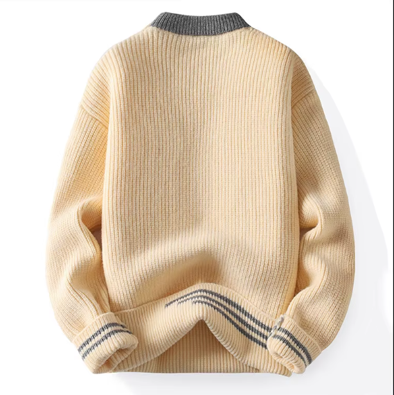 Contrast knit Pullover