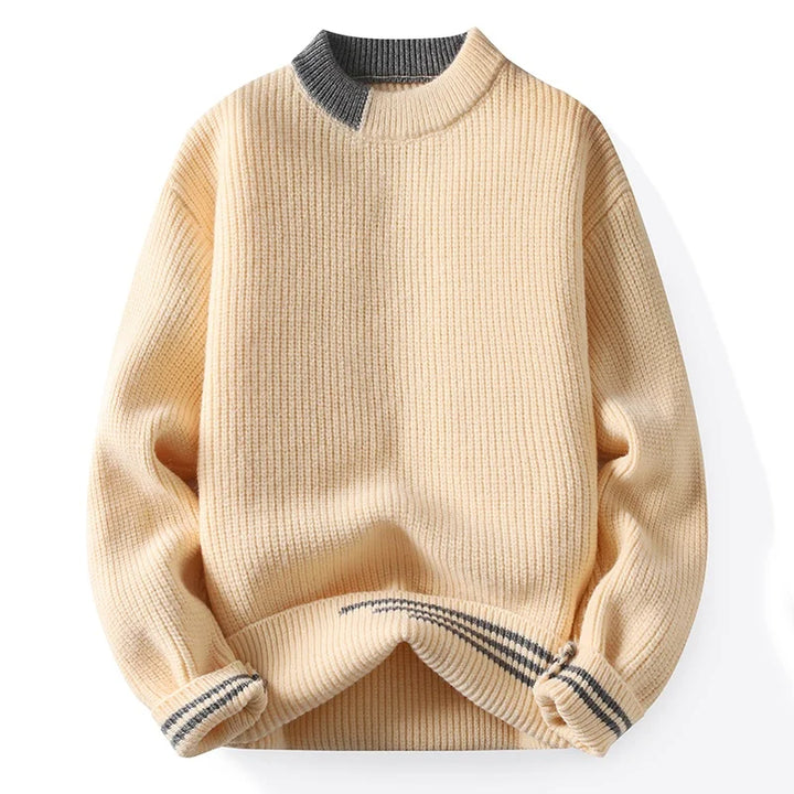 Contrast knit Pullover